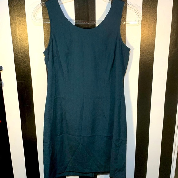 Vintage 90s Dark Green Jumper Dress Retro y2k vibes Small Juniors 2/4 - Picture 1 of 13